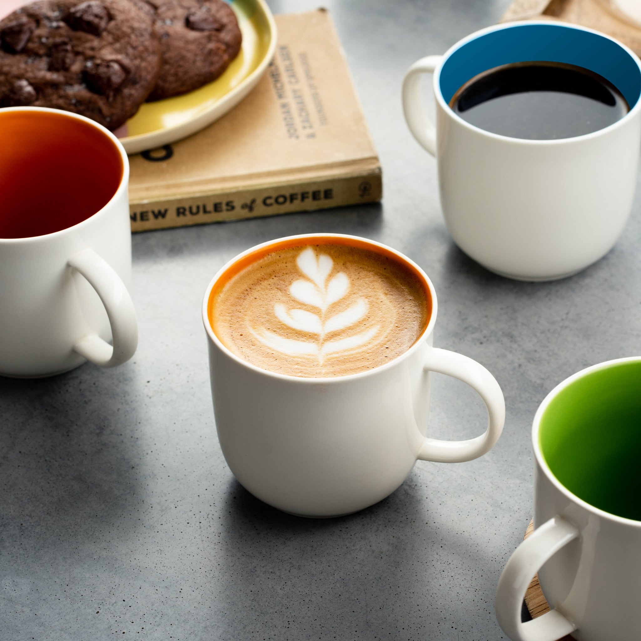 11 oz Matte Black Porcelain Coffee Mug, Smilatte Classic Ceramic Cup with  Hanlde for Latte Cappuccino Tea, Matt Black